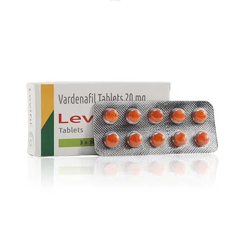 樂威壯學名藥 Levifil-20|Vardenafil 20mg 藥盒與藥錠圖