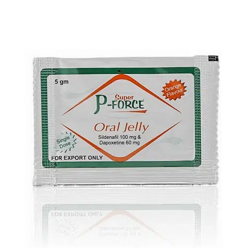 Super P-Force Oral Jelly 單包裝正面圖 液態威而鋼單包裝橘子口味正面圖