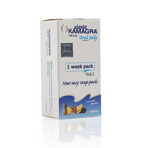 Kamagra 果凍威而鋼 100mg 外盒正面展示 Kamagra Oral Jelly 100mg 泰國果凍威而鋼外盒正面照