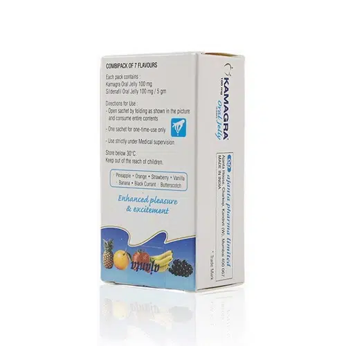 Kamagra 威而鋼果凍包裝背面 Kamagra Oral Jelly 外盒背面標籤資訊