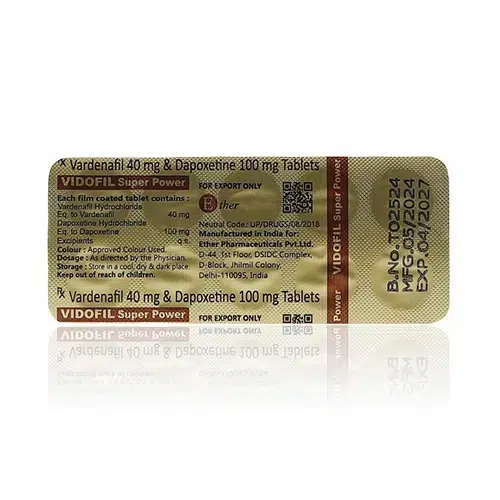 雙效樂威壯金鑽鋁箔說明面 VIDOFIL Super Power 鋁箔包裝圖