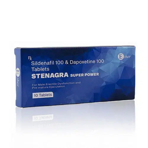 Stenagra Super Power 200mg 正面外盒 超級雙效威而鋼藍鑽正面盒裝