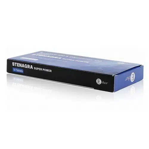 Stenagra Super Power 成分與製造商資訊 藍鑽威而鋼側面與規格標示