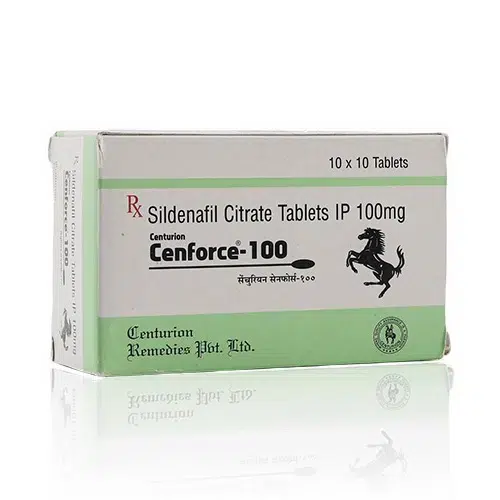 印度威而鋼學名藥正面展示 印度威而鋼Cenforce-100盒裝正面圖(10顆裝)