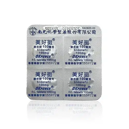 OKPOWER 台灣版包裝背面圖 美好挺 OKPOWER 藍白色藥盒背面圖