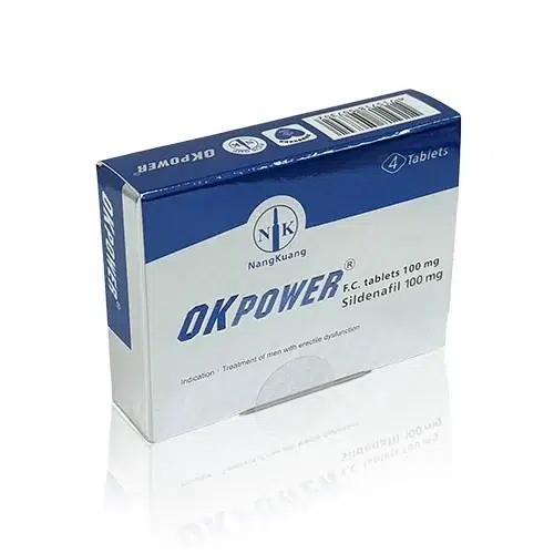 OKPOWER 藥盒立體側面照 美好挺 OKPOWER 外盒正面立體展示