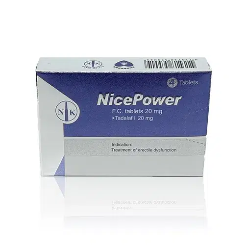 NicePower 20mg 藥盒正面圖 健力仕膜衣錠 NicePower 正面照