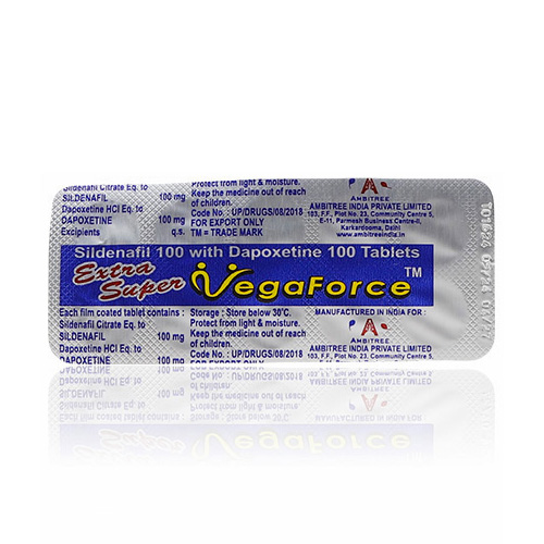 Extra Super VegaForce 200mg 鋁箔藥板背面圖 藍蝌蚪 Extra Super VegaForce 200mg 鋁箔藥板背面