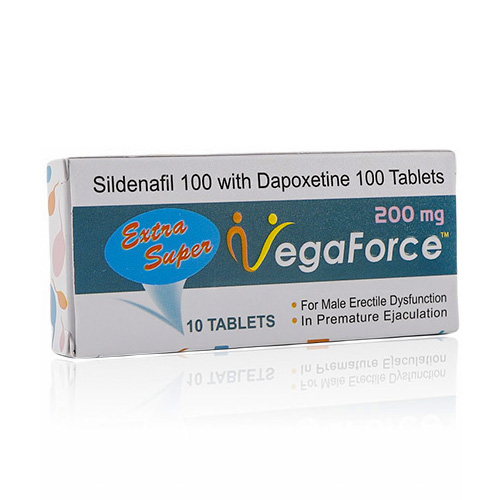 Extra Super VegaForce 200mg 產品外盒正面圖 超級雙效威而鋼藍蝌蚪 Extra Super VegaForce 200mg 外盒正面