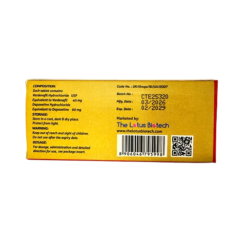 Krrista Power 100mg 外盒背面圖 雙效樂威壯 Krrista Power 100mg 外盒背面資訊