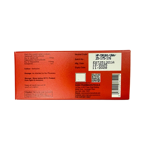 Vardefil Super Power 160mg 外盒背面圖 超級雙效樂威壯 K金 Vardefil Super Power 160mg 外盒背面資訊