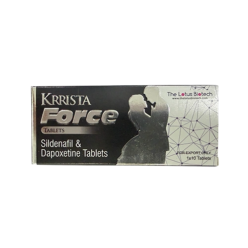 KRRISTA FORCE 210mg 產品外盒正面圖 超級雙效威而鋼巔峰黑P KRRISTA FORCE 210mg 外盒正面