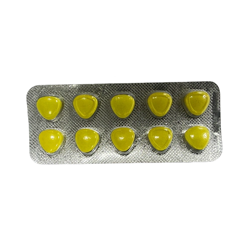 Super Krista 100mg 黃色藥錠展示圖 雙效犀利士 Super Krista 100mg 黃色藥錠