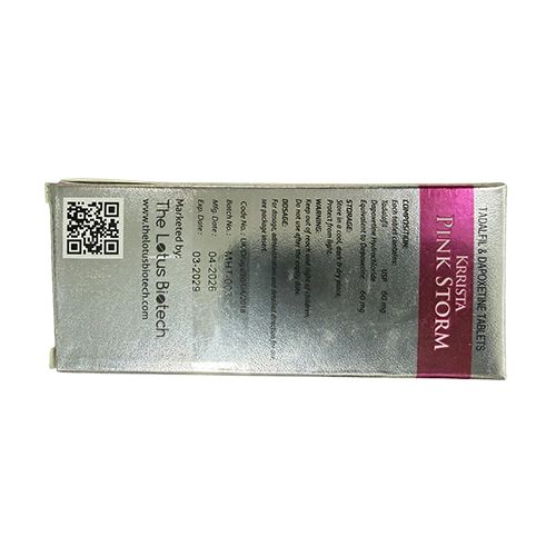 Pink Storm 外盒背面圖 雙效犀利士粉色風暴 Pink Storm 外盒背面資訊